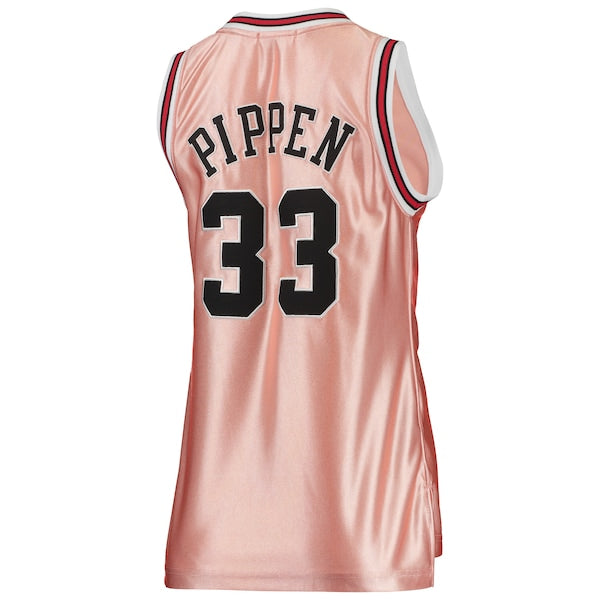 Scottie Pippen Chicago Bulls Women's 75th Anniversary Rose Gold 1997 Swingman Jersey - Pink