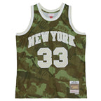 Patrick Ewing New York Knicks Hardwood Classics 1991/92 Ghost Green Swingman Jersey - Camo