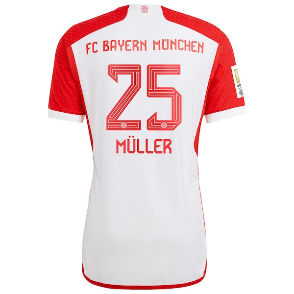 Thomas Müller Bayern Munich adidas 2023/24 Home Authentic Jersey - White/Black