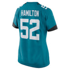 DaVon Hamilton Jacksonville Jaguars Nike Women's Game Jersey - Teal/Black