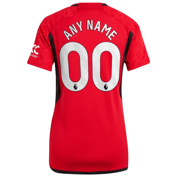Manchester United adidas Women's 2023/24 Home Replica Custom Jersey - Red
