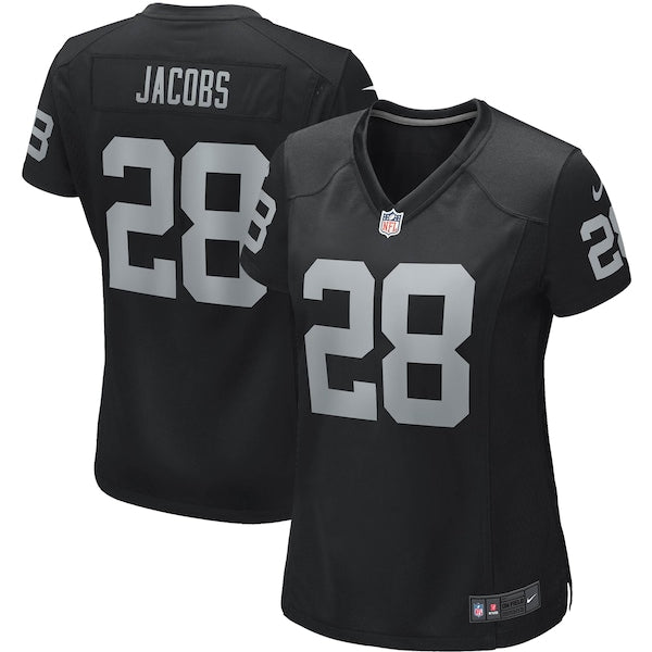 Josh Jacobs Las Vegas Raiders Nike Women's Game Player Jersey - Black/White