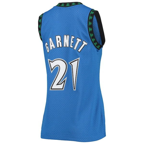 Kevin Garnett Minnesota Timberwolves Women's  Hardwood Classics Swingman Jersey - Blue