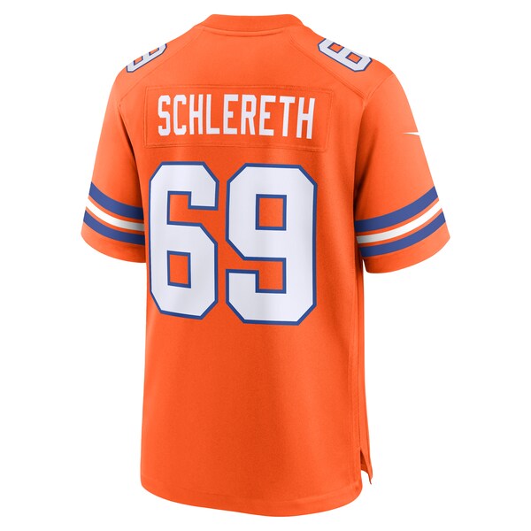 Mark Schlereth Denver Broncos Nike Mile High Collection 1977 Throwback Retired Player Game Jersey - Orange