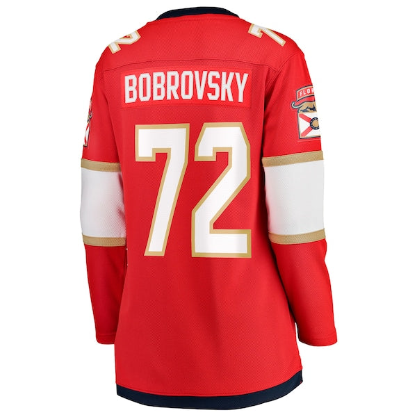 Sergei Bobrovsky Florida Panthers  Women's 2025 Stanley Cup Final Home Breakaway Player Jersey - Red