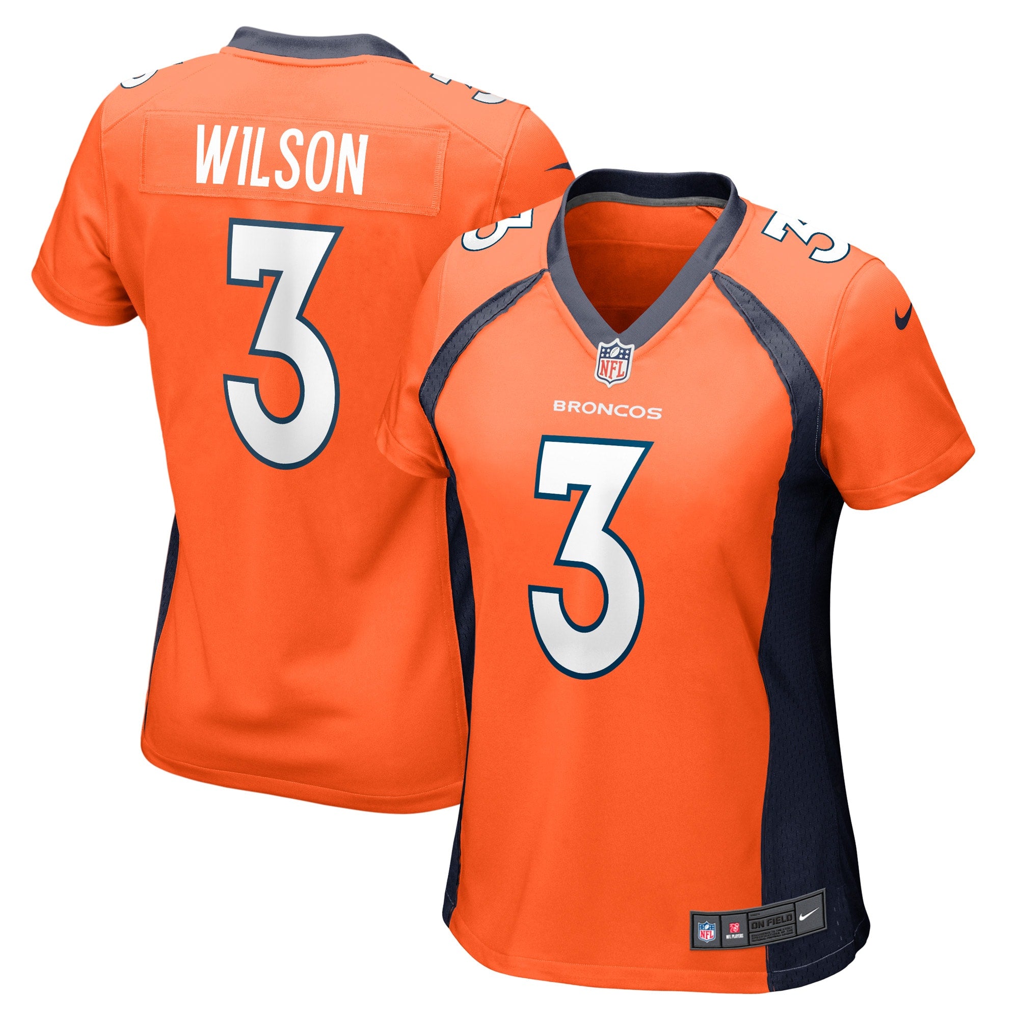 Russell Wilson Denver Broncos Nike Women's Player Jersey - Navy/Orange