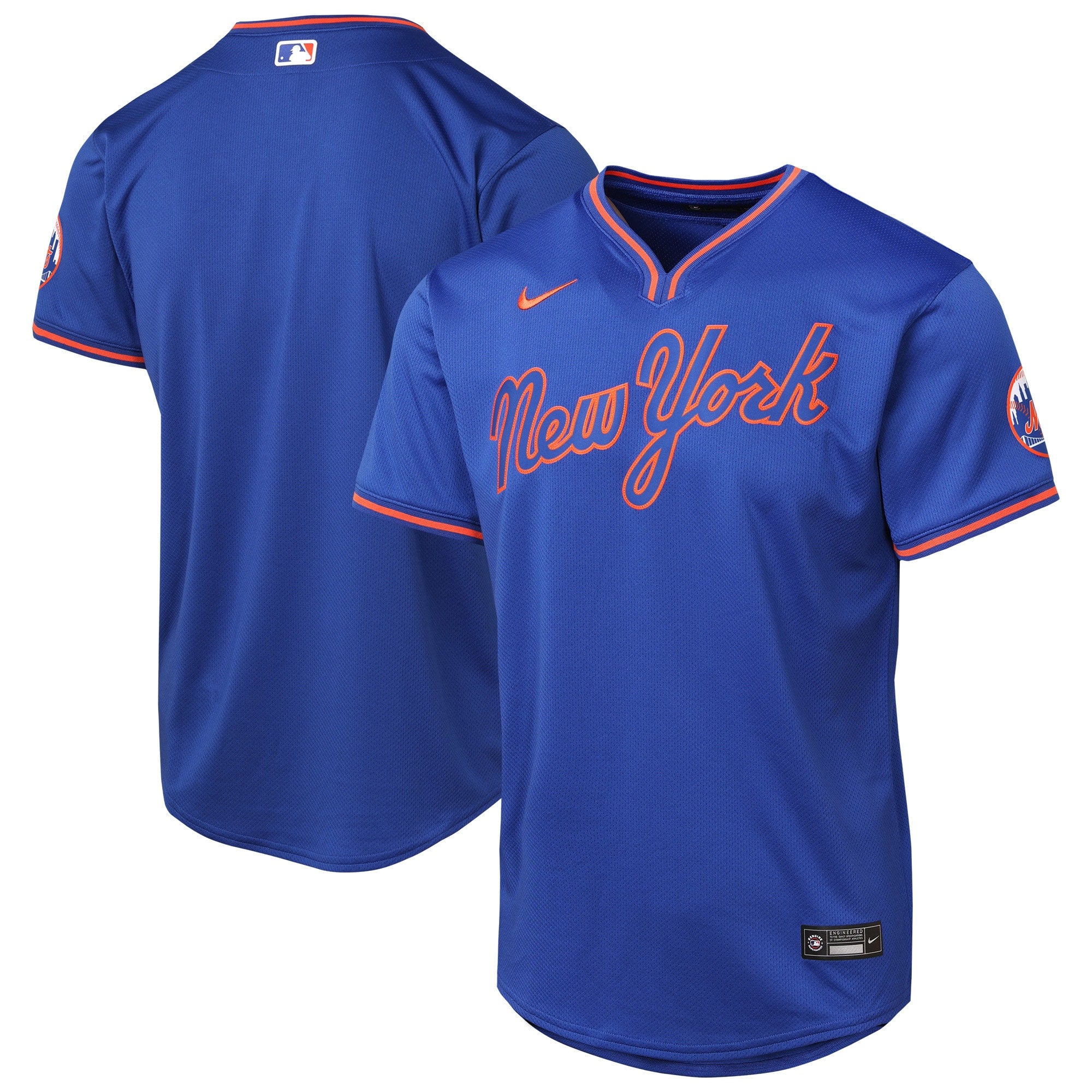 New York Mets Youth Road Limited Jersey - Gray/Royal