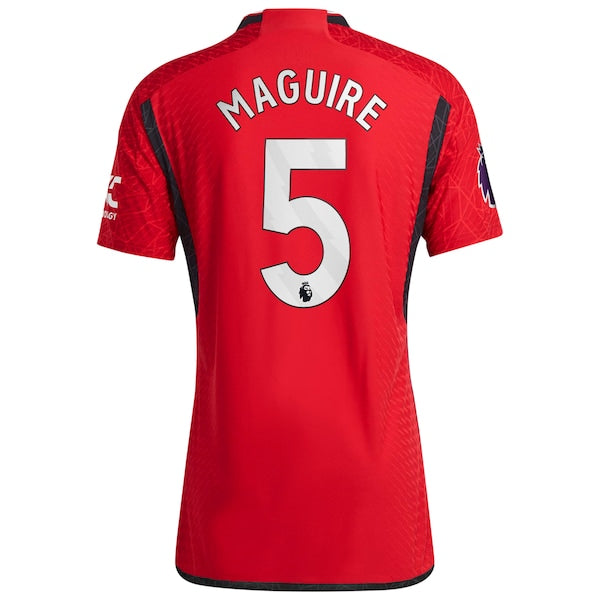 Harry Maguire Manchester United adidas 2023/24 Home Authentic Player Jersey - Red/Green