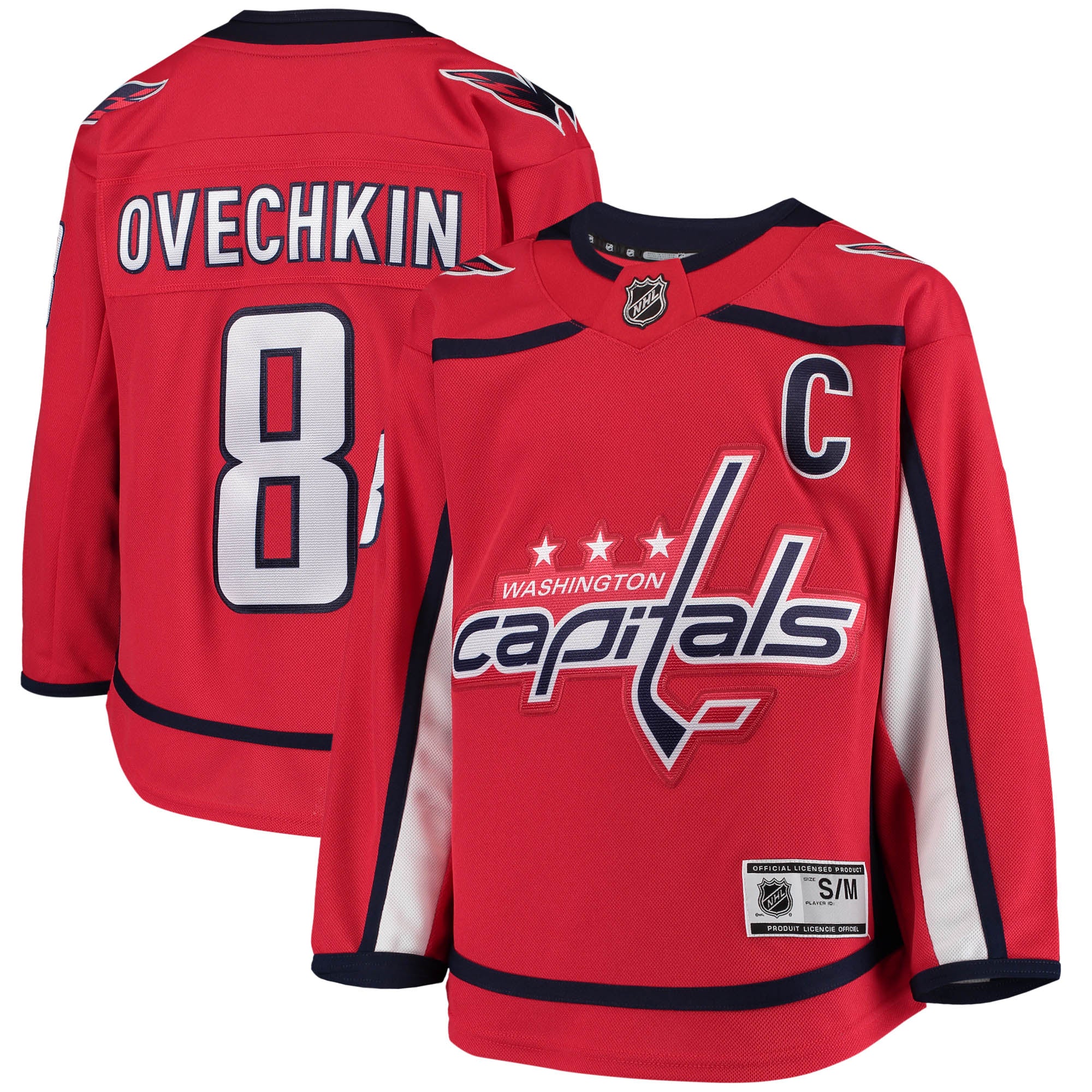 Alexander Ovechkin Washington Capitals Youth 2020/21 Alternate Premier Player Jersey - Navy/Red