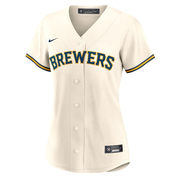 Christian Yelich Milwaukee Brewers Nike Women's Home Replica Player Jersey - Cream