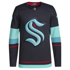 Jordan Eberle Seattle Kraken adidas Home Primegreen Authentic Pro Player Jersey - Deep Sea Blue/White