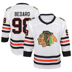 Connor Bedard Chicago Blackhawks Youth Away Replica Player Jersey - White/Red