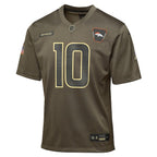 Bo Nix Denver Broncos Nike Youth 2025 Salute to Service Game Jersey - Olive