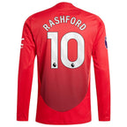 Marcus Rashford Manchester United 2024/25 Home Authentic Long Sleeve Player Jersey - Red