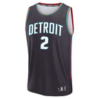 Cade Cunningham Detroit Pistons  Youth 2025/26 City Edition Fast Break Jersey - Gray
