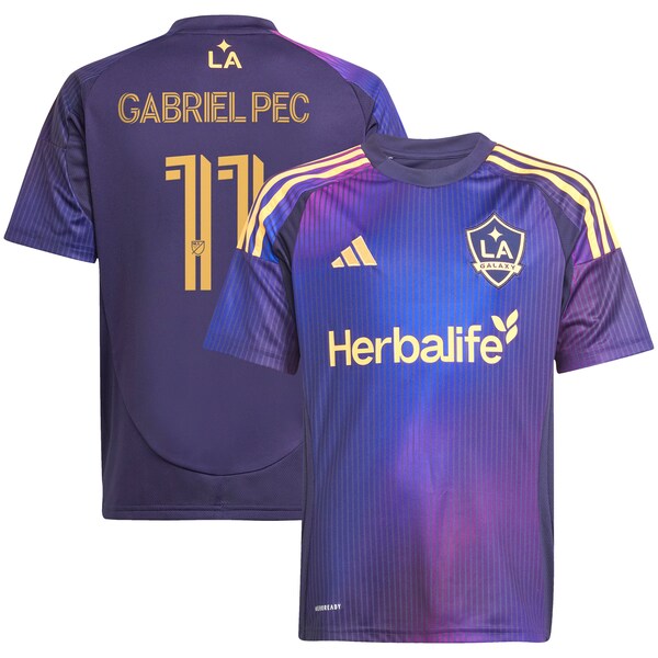 Gabriel Pec LA Galaxy adidas Youth 2025 RIZON Replica Player Jersey - Navy