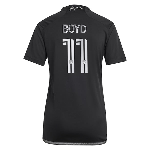 Tyler Boyd Nashville SC adidas Women's 2024 Man In Black Kit Replica Player Jersey - Black/Yellow