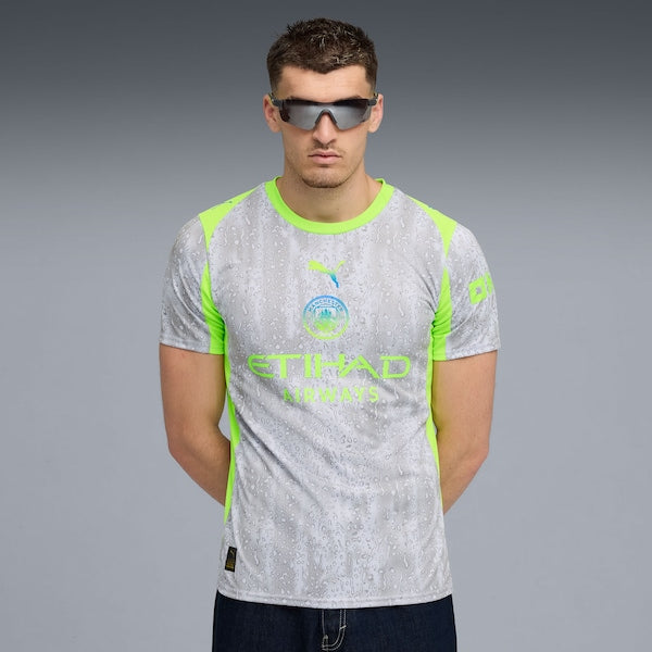 Manchester City Puma 2025/26 Third Replica Jersey - Gray/Neon Green/Light Blue/Black/Green
