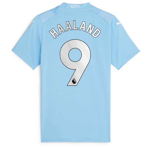 Erling Haaland Manchester City Puma Women's 2023/24 Home Replica Player Jersey - Sky Blue