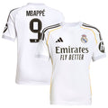 Kylian Mbappé Los Merengues adidas Youth 2025/26 Home Replica Jersey - White/Blue