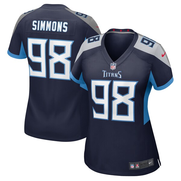 Jeffery Simmons Tennessee Titans Nike Women's  Game Jersey -  Navy