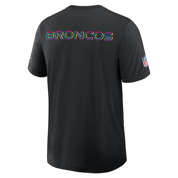 Denver Broncos Nike 2025 NFL Crucial Catch Tri-Blend Dri-FIT T-Shirt - Black