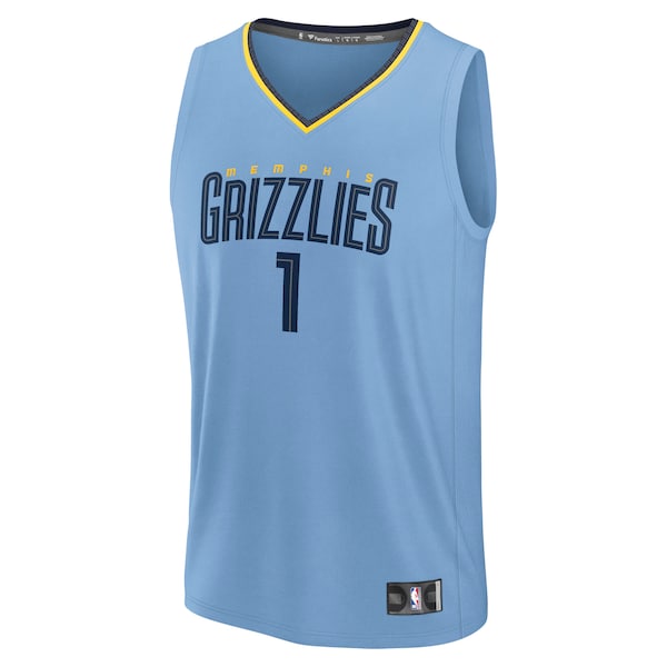 Scotty Pippen Jr. Memphis Grizzlies  Fast Break Replica Player Jersey - Statement Edition - Light Blue
