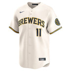 Jackson Chourio Milwaukee Brewers Nike Home Limited Jersey - Cream
