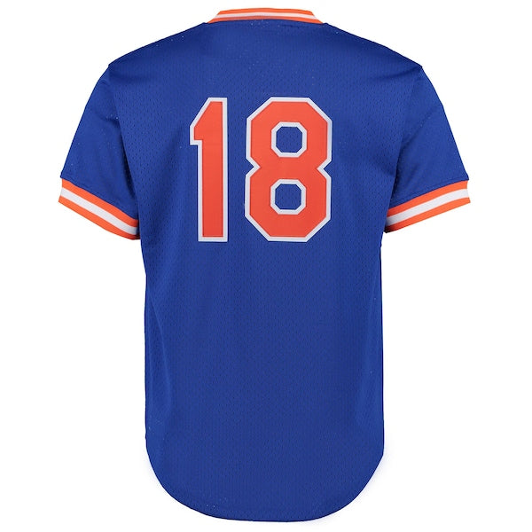 Darryl Strawberry New York Mets Cooperstown Mesh Batting Practice Jersey - Royal/Green