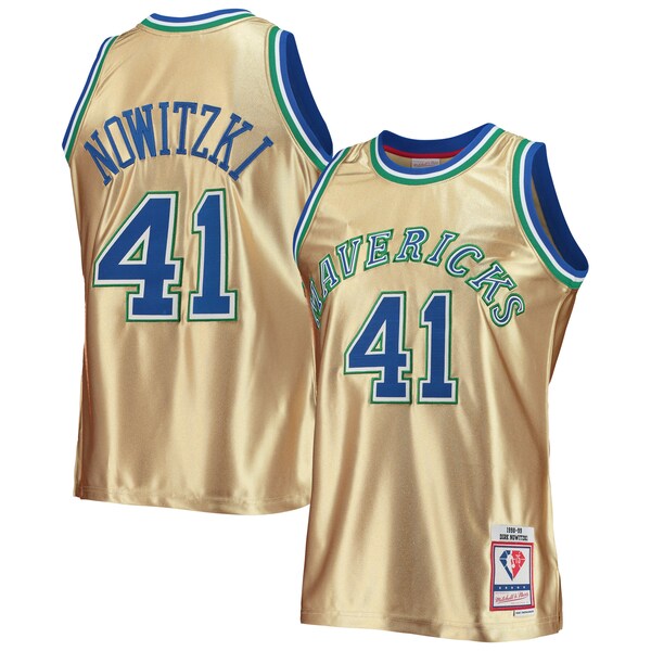 Dirk Nowitzki Dallas Mavericks 75th Anniversary 1998/99 Hardwood Classics Swingman Jersey - Gold
