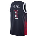 LeBron James Men's USA Basketball Nike Unisex 2024 Swingman Player Jersey - Navy