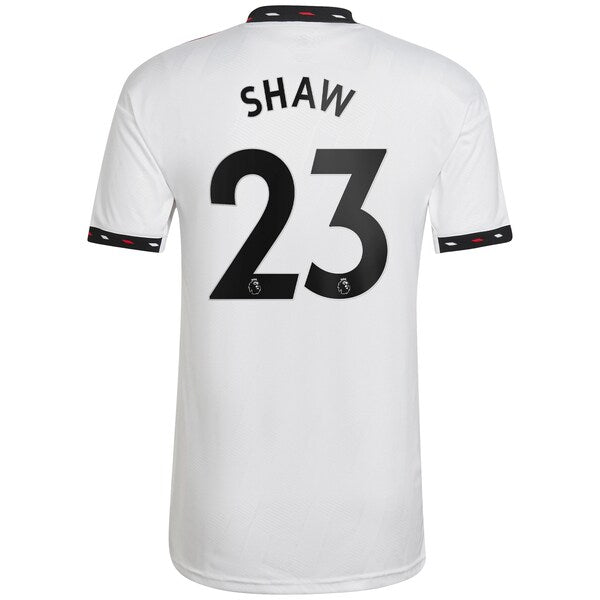 Luke Shaw Manchester United adidas 2022/23 Away Replica Player Jersey - White