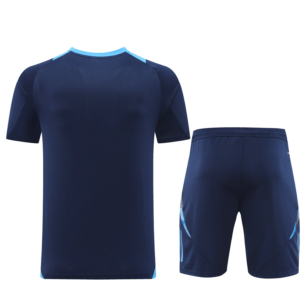 Adidas Short Sleeve Training Jersey Set - AD08- Black/Blue
