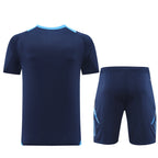 Adidas Short Sleeve Training Jersey Set - AD08- Black/Blue