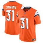 Justin Simmons Denver Broncos Nike Vapor F.U.S.E. Limited Jersey - Orange/Navy/White