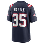 Miles Battle New England Patriots Nike  Game Jersey -  Navy