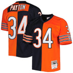 Walter Payton Chicago Bears 1985 Split Legacy Replica Jersey - Navy/Orange