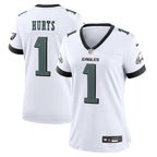 Jalen Hurts Philadelphia Eagles Women's Nike Game Jersey - White/Black/Green/Kelly Green