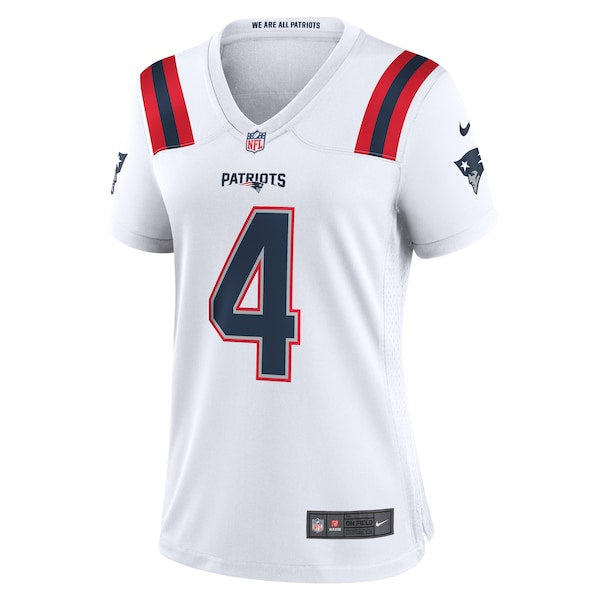 Bailey Zappe New England Patriots Nike Women's Game Player Jersey - White/Navy/Red