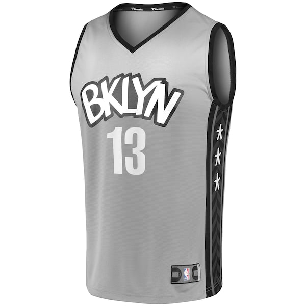 James Harden Brooklyn Nets  Fast Break Replica Jersey Charcoal - Statement Edition/White