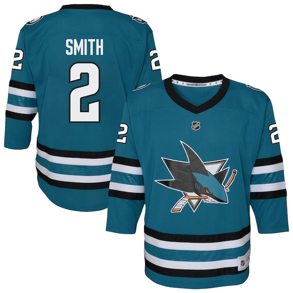 Will Smith San Jose Sharks Youth Home Replica Player Jersey - Teal