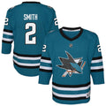 Will Smith San Jose Sharks Youth Home Replica Player Jersey - Teal
