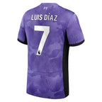 Luis Diaz Liverpool Nike 2023/24 Third Stadium Replica Player Jersey - Purple
