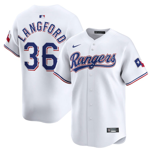 Wyatt Langford Texas Rangers Nike Home Limited Player Jersey - White