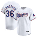 Wyatt Langford Texas Rangers Nike Home Limited Player Jersey - White