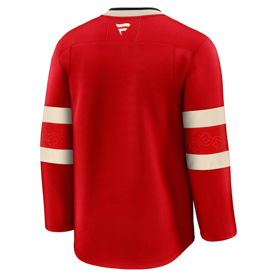 Men's Team Canada 4 Nations Face-Off Premium Blank Jersey 2025 - Red