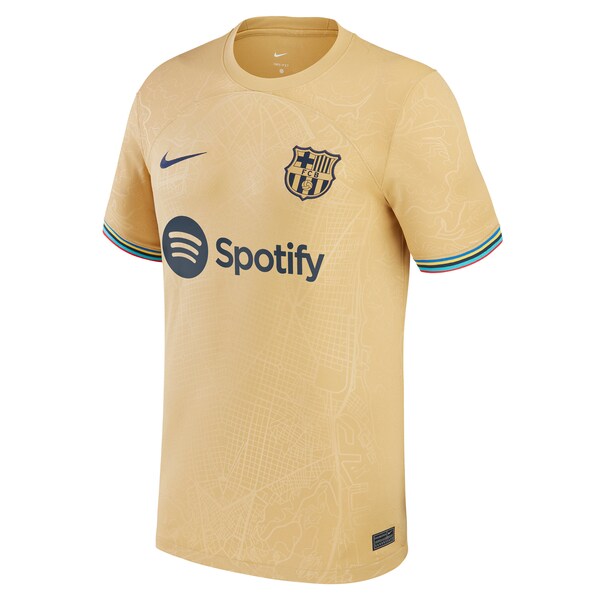 Pedri Barcelona Nike 2022/23 Away Replica Player Jersey - Gold
