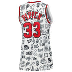 Scottie Pippen Chicago Bulls Women's 1997 Doodle Swingman Jersey - White