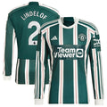 Victor Lindelof Manchester United adidas 2023/24 Away Long Sleeve Replica Player Jersey - Green