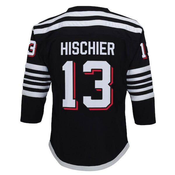 Nico Hischier New Jersey Devils Youth 2021/22 Alternate Replica Player Jersey - Black